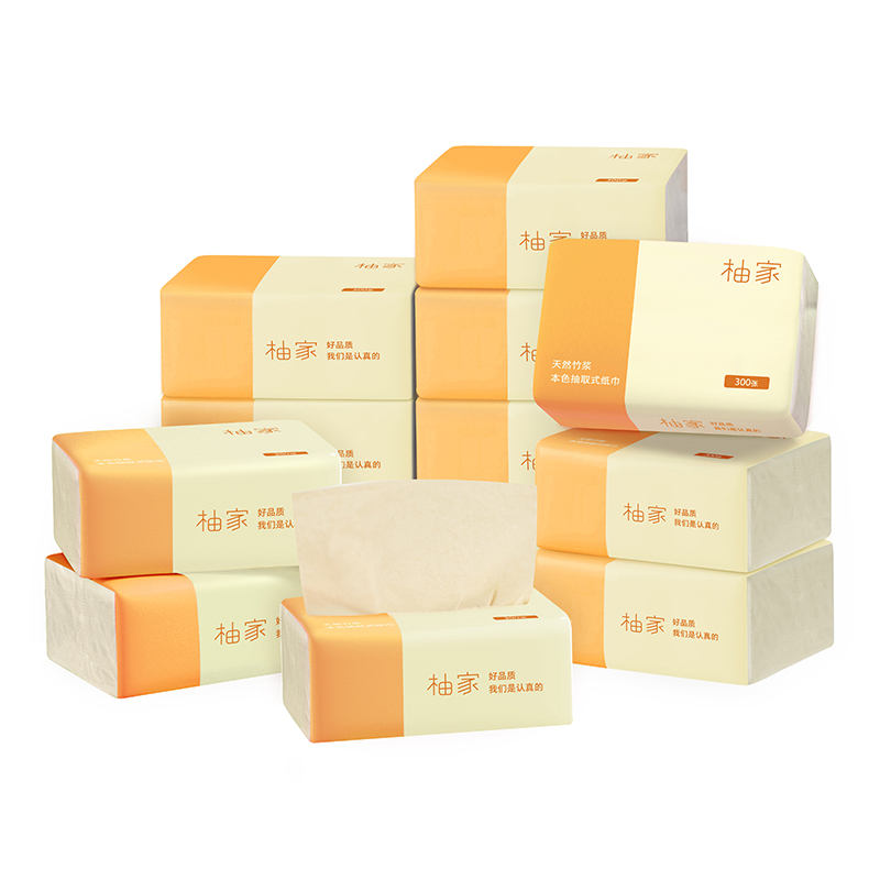 柚家 本色抽纸（家庭装） 174094 30包 白色（单位：箱）