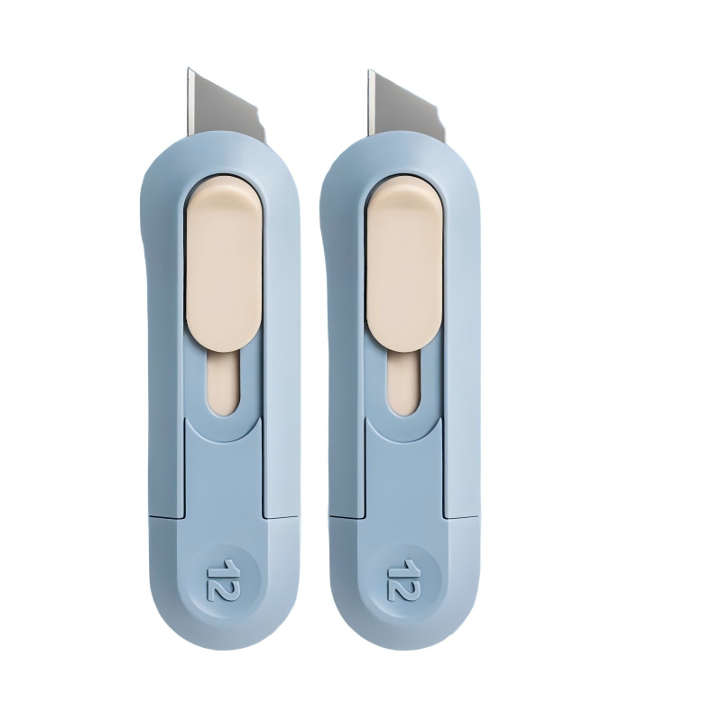 得力(deli) 美工刀 NS065 2把装 蓝色（单位：包）