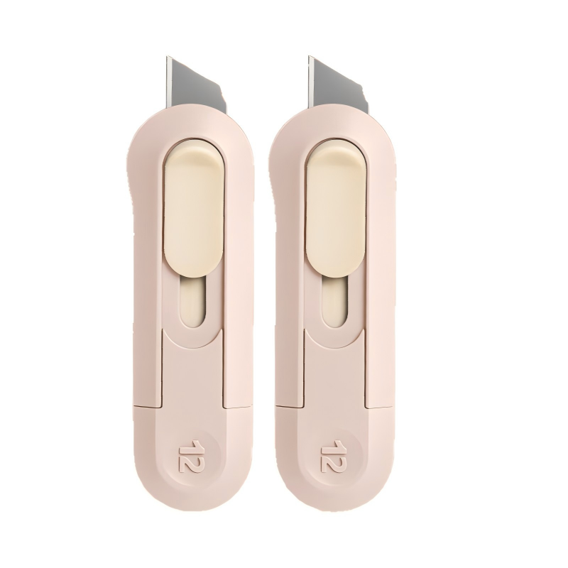 得力(deli) 美工刀 NS065 2把装 粉色（单位：包）