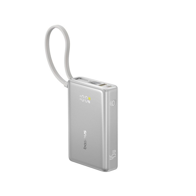 倍思（Baseus） EnerCore P1 数显自带线移动电源  PPPG-1W45C 10000mAh 45W 星原钛（单位：个）