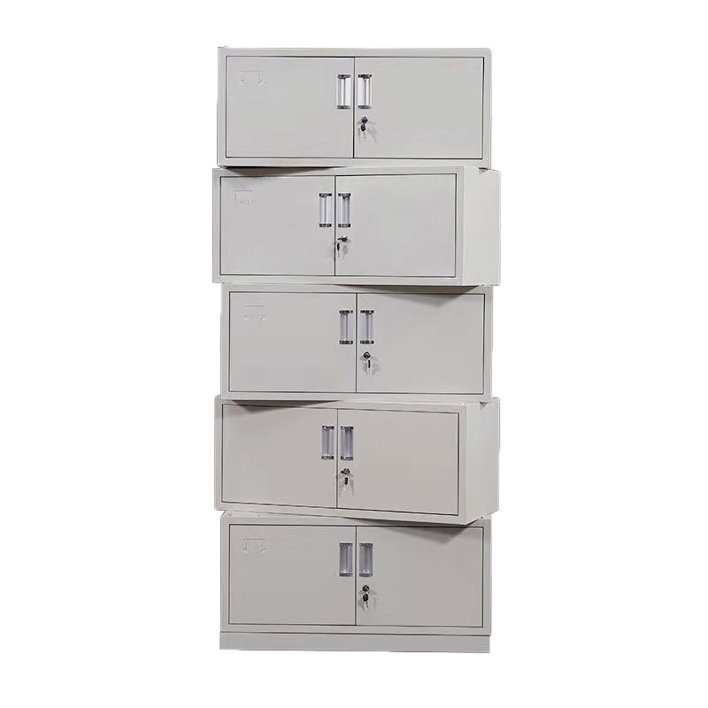 企诺 办公室铁皮文件柜分体五节柜  QNGa09A1-04PA 850*360*2030mm|0.35mm  灰白色（单位：个）