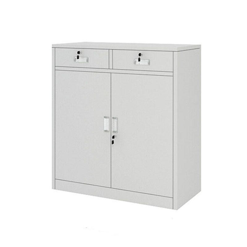 企诺 办公文件柜档案柜矮柜中二斗下节柜  QNGa18A1-04PA 850*390*900mm|0.4mm  灰白色（单位：个）