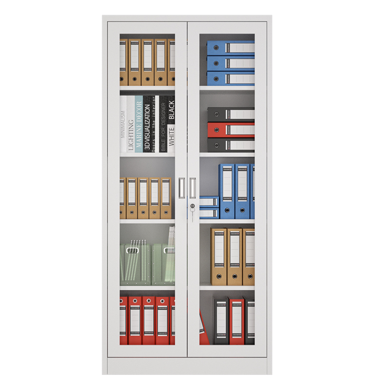 企诺 凭证资料柜文件柜通玻柜  QNGa04A1-05PA 0.6mm-850*390*1800mm  灰白色（单位：个）