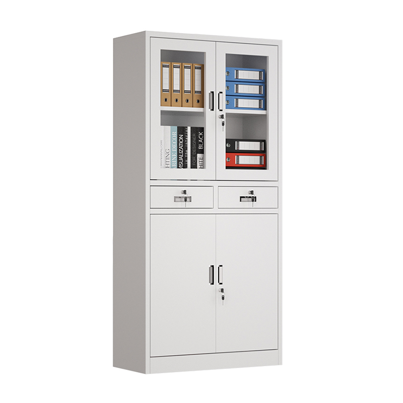 企诺 文件柜资料柜铁皮档案柜中二斗柜  QNGa10A1-05PA 850*390*1800mm|0.6mm  灰白色（单位：个）