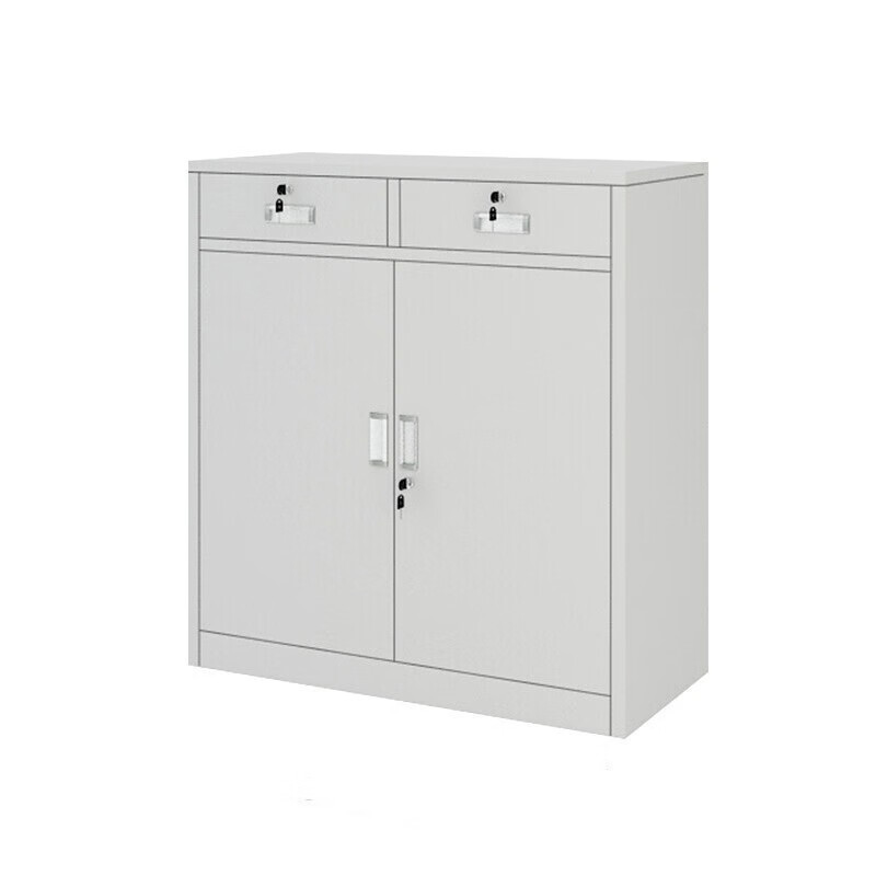 企诺 办公文件柜档案柜矮柜中二斗下节柜  QNGa18A1-05PA 850*390*900mm|0.5mm  灰白色（单位：个）