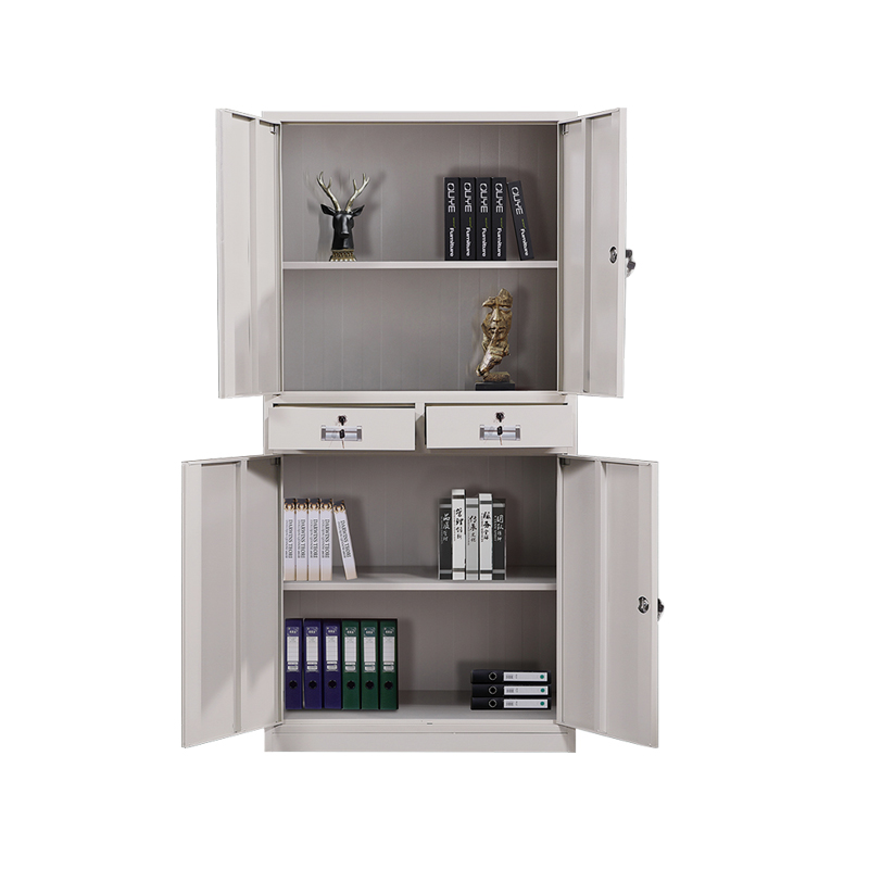 企诺 办公文件柜特厚铁二斗柜  QNGa15A1-08PA 850*390*1800mm  灰白色（单位：个）