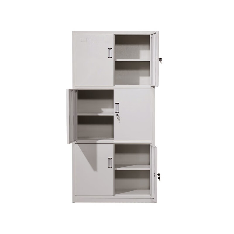 企诺 办公文件柜特厚通三节文件柜  QNGa06A1-08PA 850*390*1800mm  灰白色（单位：个）