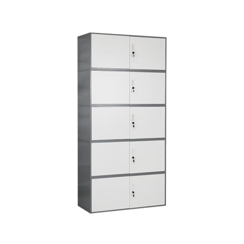 企诺 分体五节文件柜套色加厚 QNGa08A1-05GW 900*400*1850mm  灰白色（单位：个）