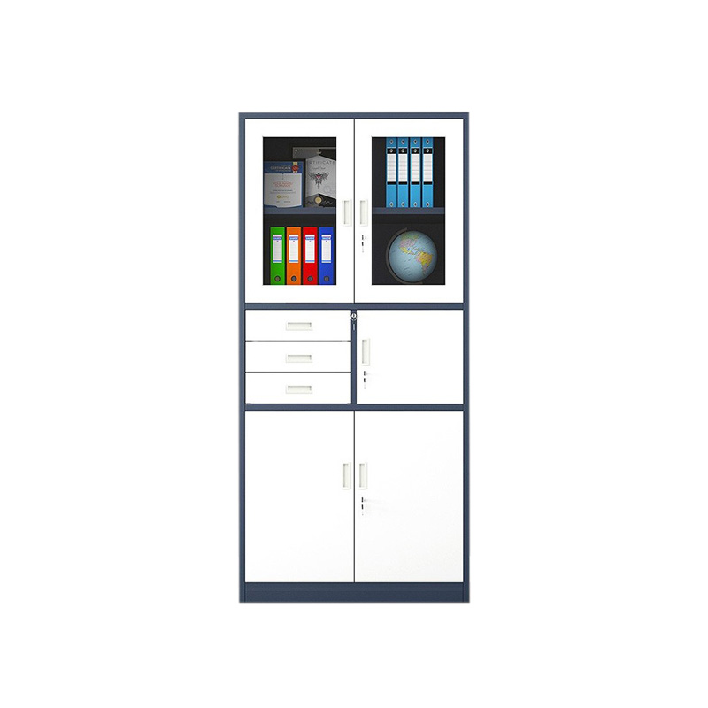 企诺 偏三斗文件柜加厚套色 QNGa11A1-05GW 900*400*1850mm|0.5mm  灰白色（单位：个）