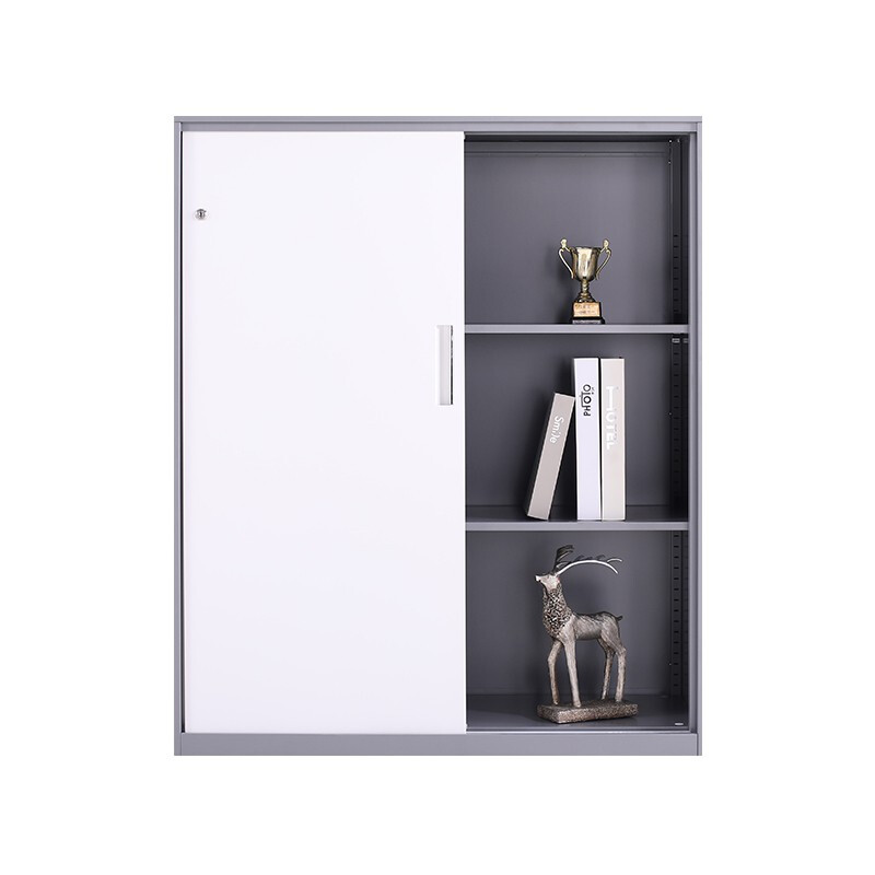 企诺 移门文件矮柜加厚套色  QNGa21A1-05GW 900*400*1090mm|0.6mm  灰白色（单位：个）