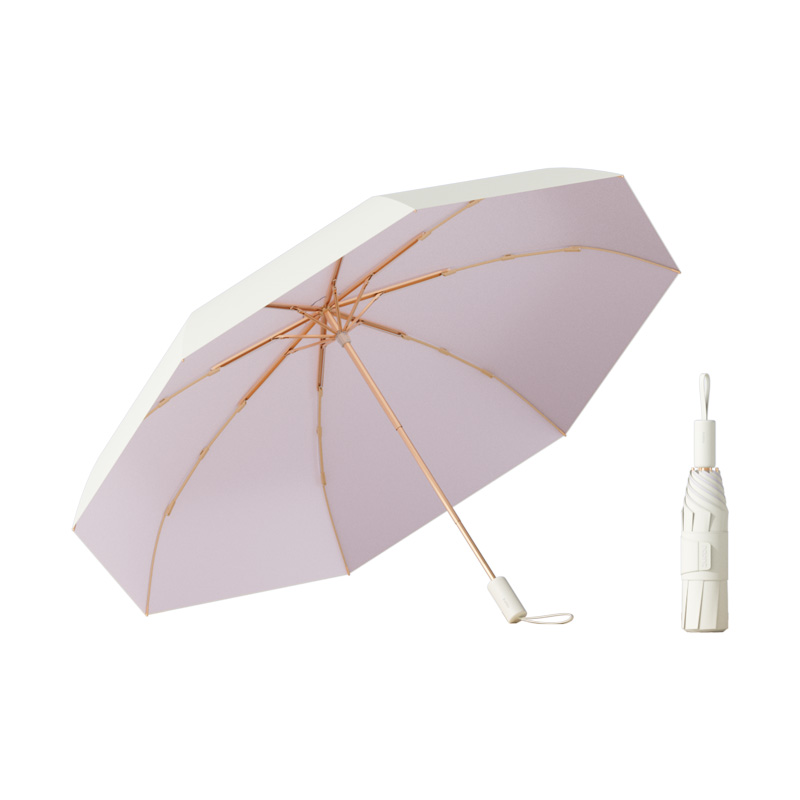 左都（ZUODU） 雨伞 ZD2510 49cm*10骨 三折 芋泥芙蓉（单位：把）