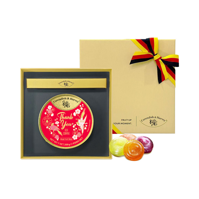 嘉云 混合水果味糖果礼盒(感恩装）配礼袋 7218 200g 琥珀色（单位：盒）