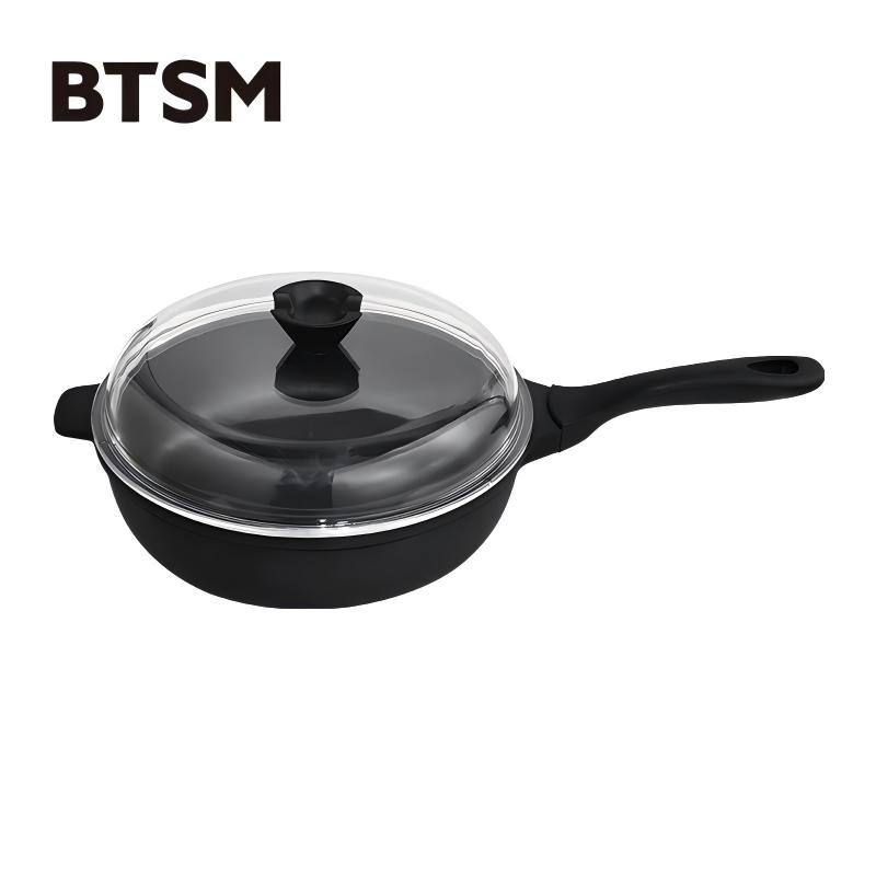 BTSM 平底不粘煎炒锅 BTCG-PD28 28cm 黑色（单位：个）