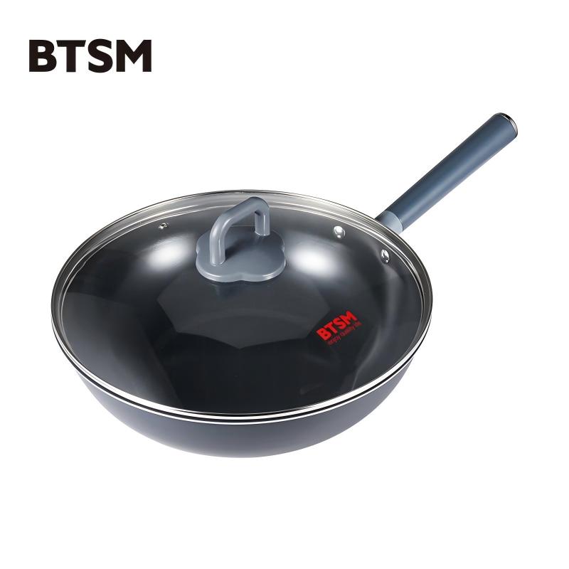 BTSM 微纳不粘炒锅 BT-HG233 32cm 灰色（单位：个）