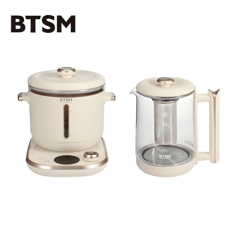 BTSM 电热水壶（多功能养生套装）两件套 BTYS-Z1812 养生壶*1+电煮锅*1 白色（单位：套）
