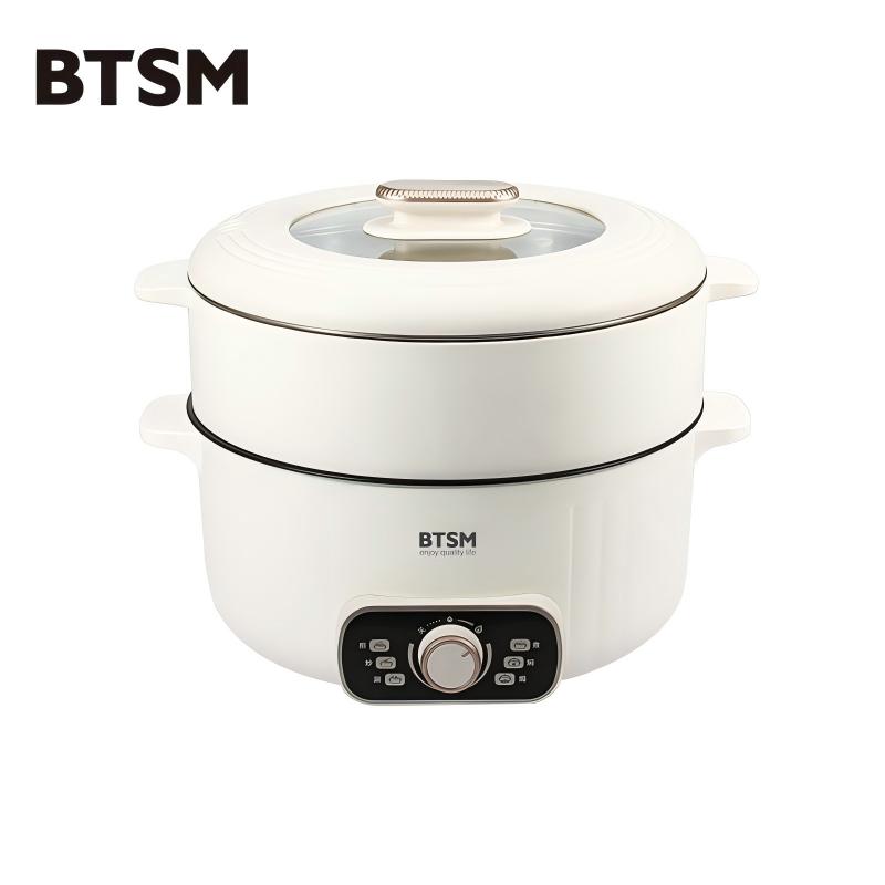 BTSM 多用途电锅 BTZL-J1521 额定容量：12L(火锅6L+蒸格6L) 白色（单位：台）