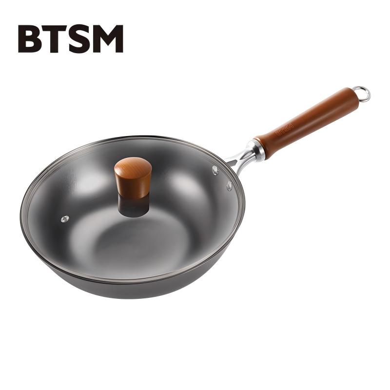 BTSM 铸铁炒锅 BT-CG824 26cm 黑色（单位：个）