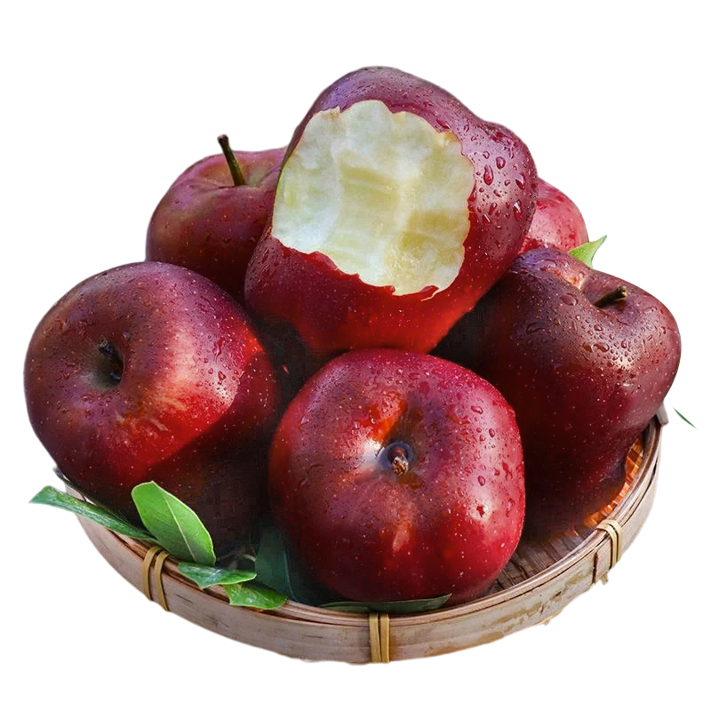 食欲跳动 香甜可口 清脆美味 甘肃高山花牛苹果 8.5斤大果彩箱（单果约80mm ） 黑色（单位：箱）
