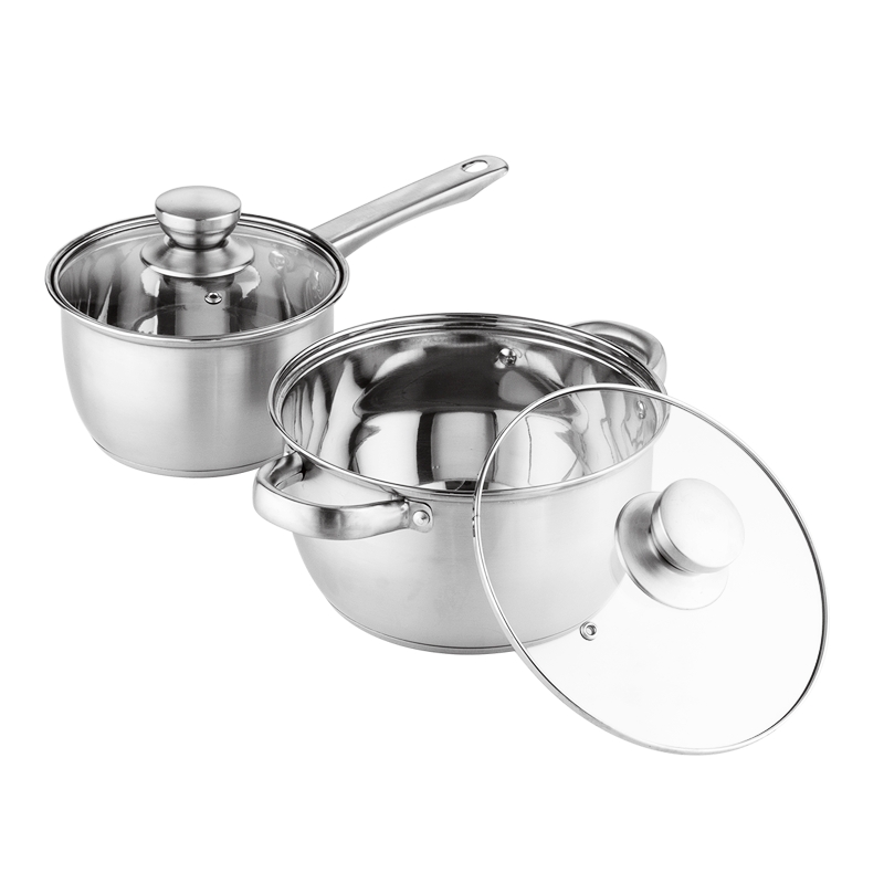 诺顿（NORTON） 悦经典锅具两件套 4HJY002-2 汤锅22CM+奶锅18CM 银色（单位：套）