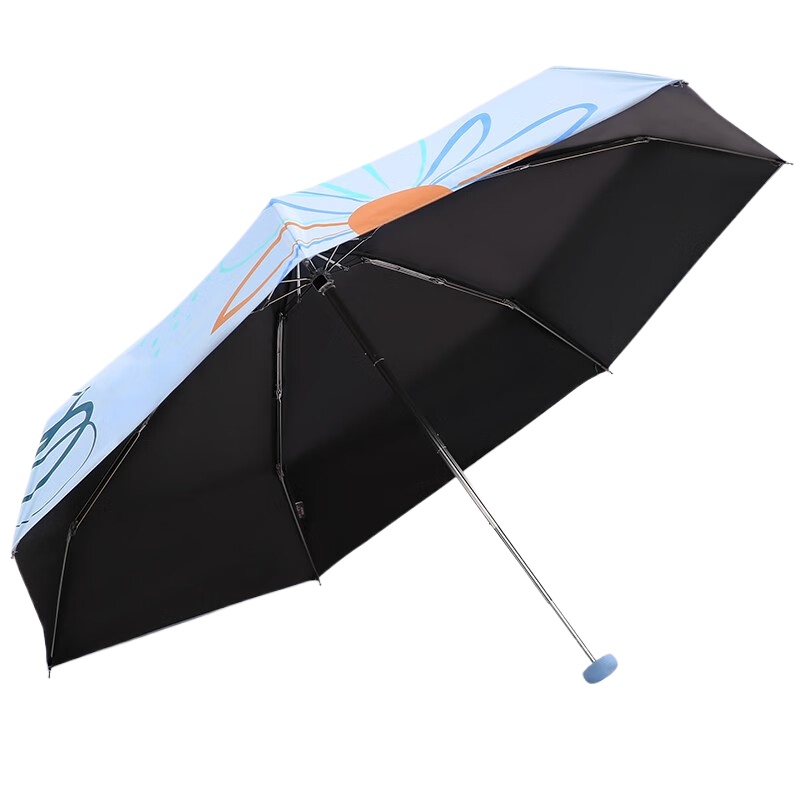 天堂 胶囊迷你伞 50769EPD 五折伞 淡蓝（单位：把）