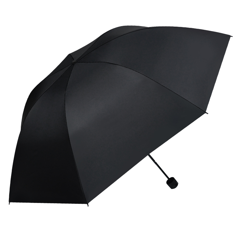 红叶（Hong Ye） 三折黑胶晴雨伞 2831 57cm*7K  黑色（单位：把）