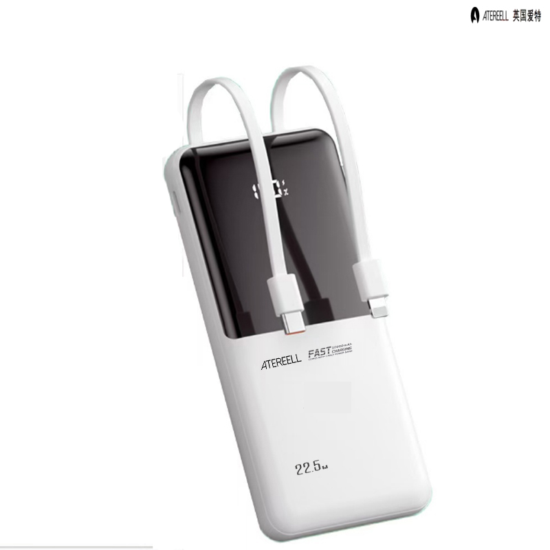 爱特瑞耳（ATEREELL） 超级快充自带二线 3C-D401 10000毫安 黑白（单位：套）