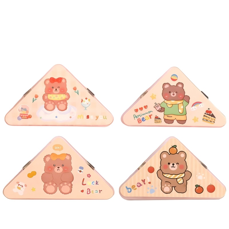 童益星 轻便三角夹 奶茶小熊 4个装 混色（单位：组）