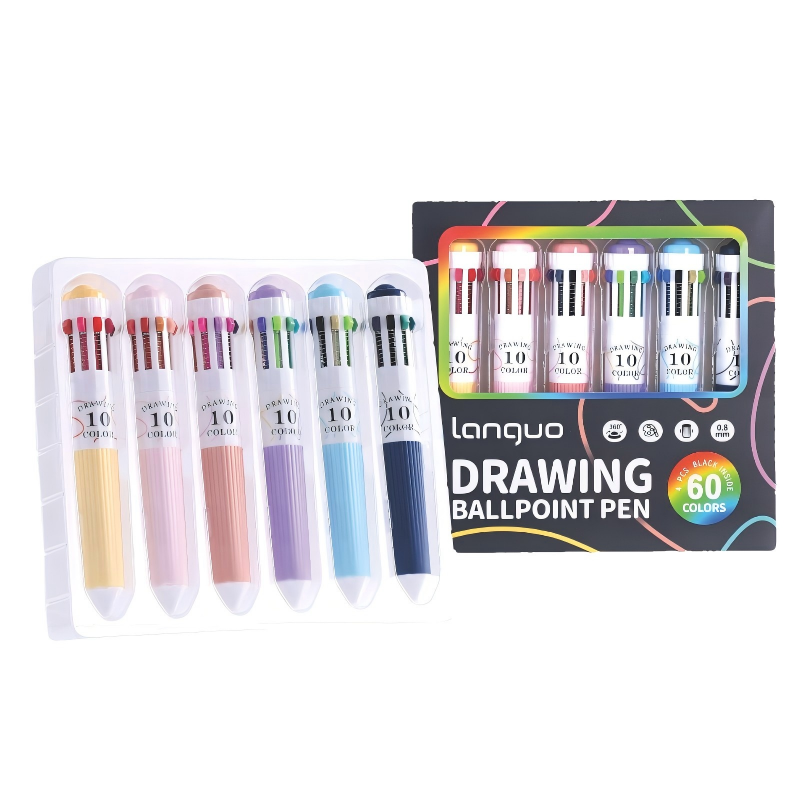 童益星 圆珠笔 全色系 6支笔/共60色 混色（单位：件）