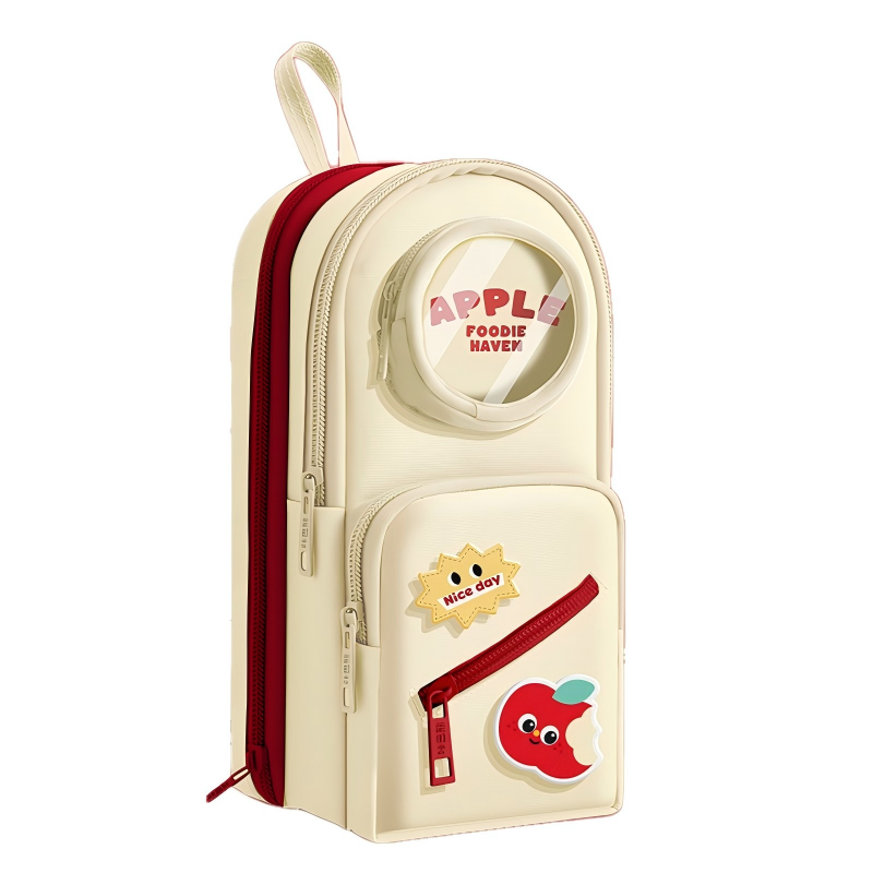 童益星 文具袋 好运苹果 7层13格 米色（单位：个）