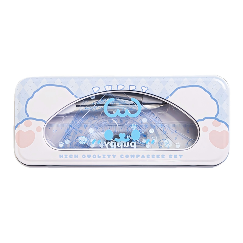 童益星 尺子圆规套装 KBX-3114 7件套  蓝色（单位：套）