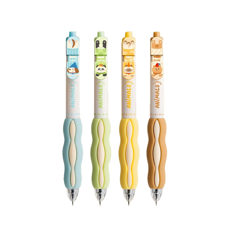 童益星 中性笔 奇妙动物 1盒/4支装 混色（单位：盒）