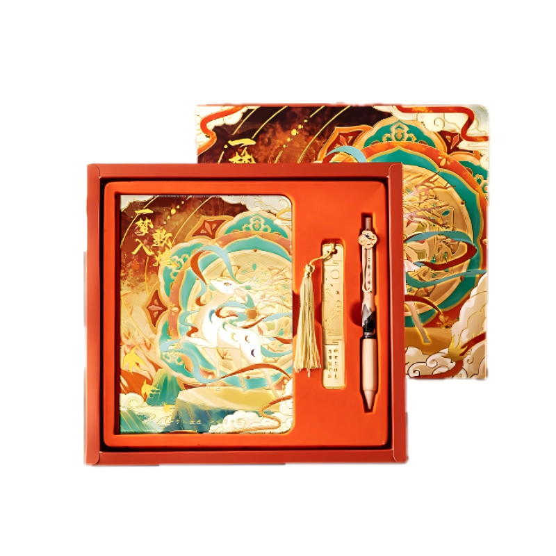 童益星 笔记本手账礼盒 一梦入敦煌小套装 243*230mm 红色（单位：套）