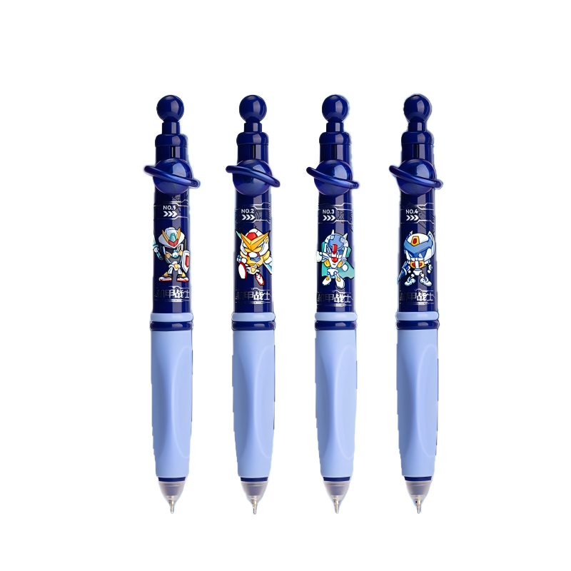 童益星 可擦中性笔 机甲战士（晶蓝） 1盒4支装 蓝色（单位：盒）