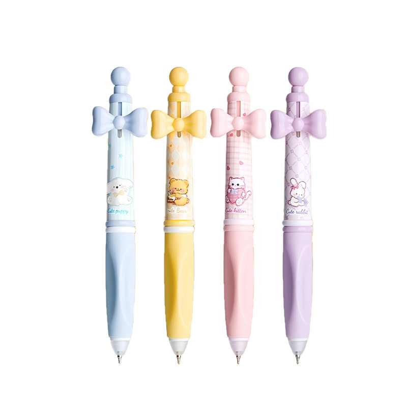 童益星 可擦中性笔 萌宠日记（晶蓝） 1盒4支装 混色（单位：盒）