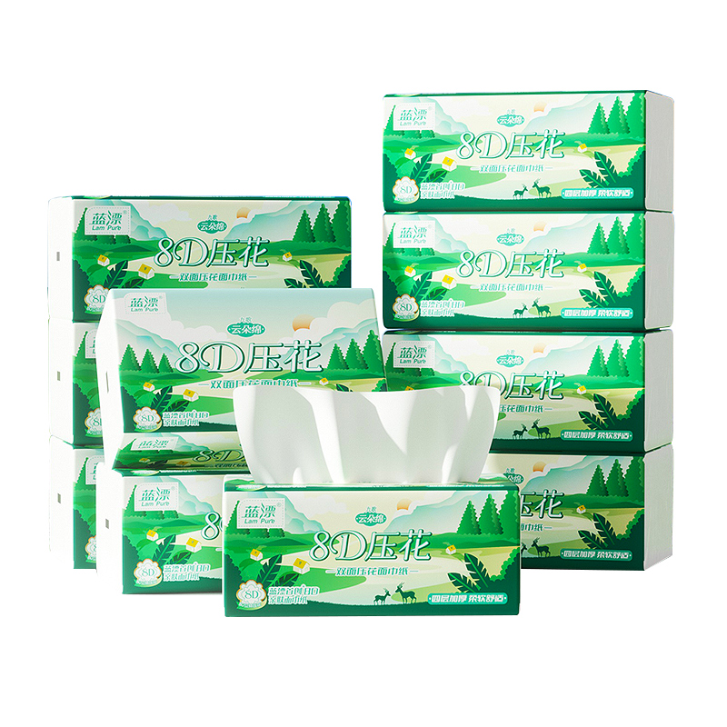 蓝漂（Lam pure） 家用抽纸面巾纸 LP-57339 264张*20包 白色（单位：件）