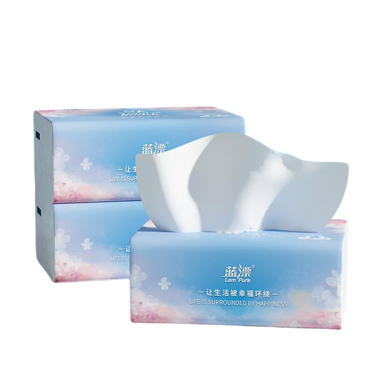 蓝漂（Lam pure） 亲肤面巾抽纸 LP-31933 304张*3包 白色（单位：提）