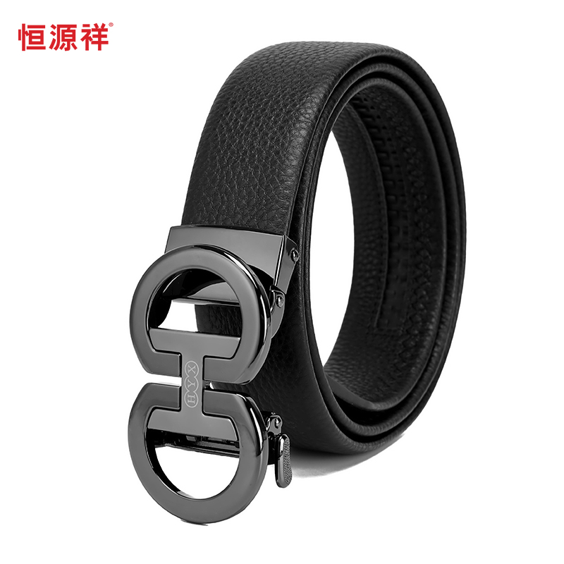 恒源祥 自动扣皮带 HYXP008 8*5cm 黑色（单位：条）
