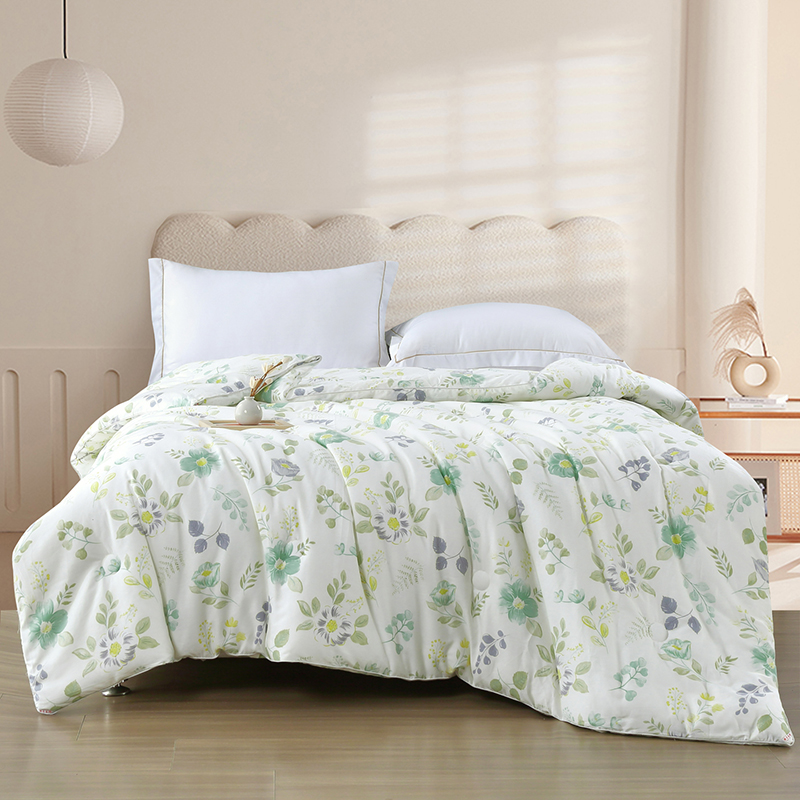 紫韵  汐颜全棉润肤被         ZY-BQ1329 200*230CM  浅杉绿（单位：床）