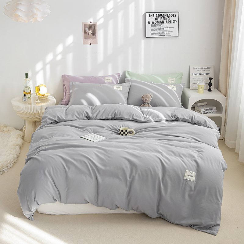 紫韵 爱尚森呼吸休闲四件套 ZY-TJ1867 被套：200*230CM 浅灰色（单位：套）