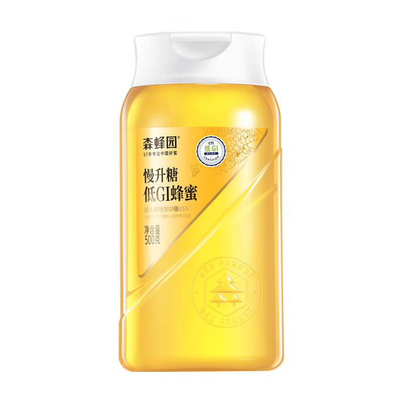 森蜂园 慢升糖扁扁挤压瓶蜂蜜 低GI蜂蜜 500g*1瓶 混色（单位：瓶）