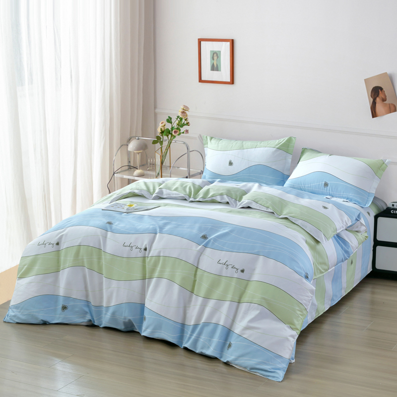 紫韵 &ldquo;青沐时光&rdquo;全棉四件套 ZY-TJ1781 被套：200*230cm  松石绿（单位：套）