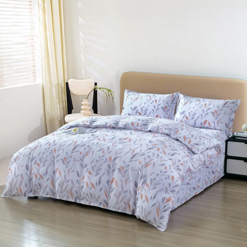 紫韵 &ldquo;叶语芳华&rdquo;全棉四件套 ZY-TJ1781 被套：200*230cm 钢琴白（单位：套）