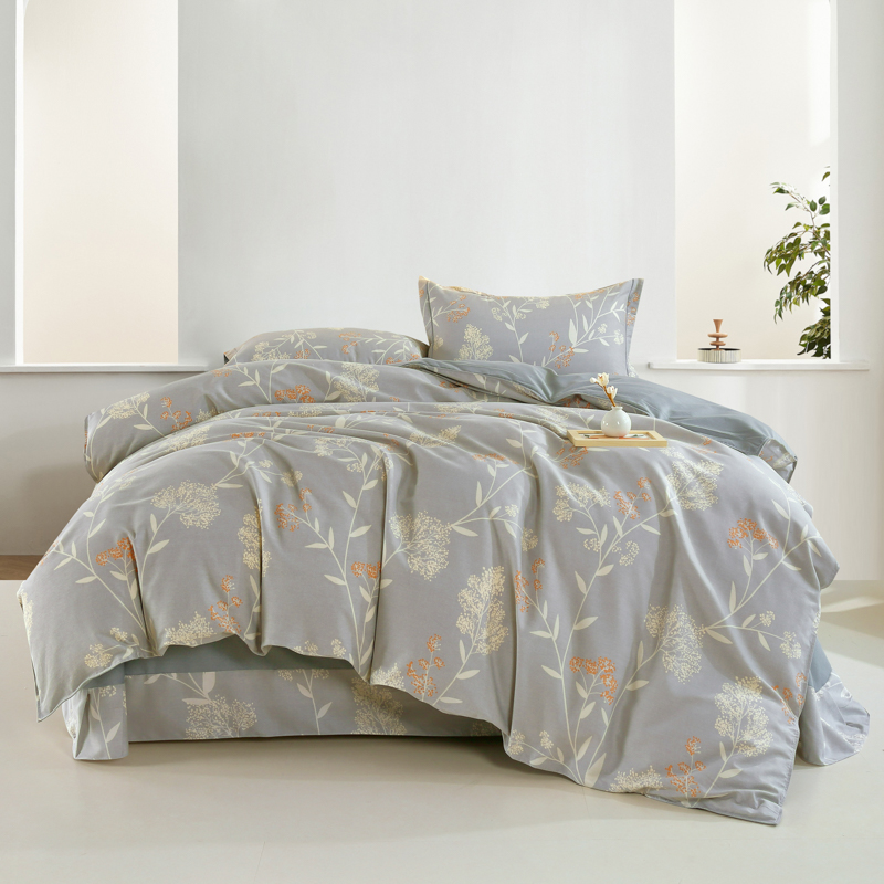 紫韵 &ldquo;淡雅佳人&rdquo;铂金棉床饰四件套 ZY-TJ1787 被套：200*230cm 灰色（单位：套）
