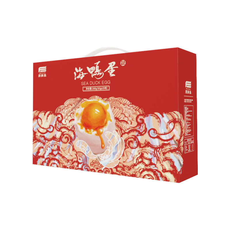 启鲜岛 海鸭蛋 礼盒 65g*20 红色（单位：盒）