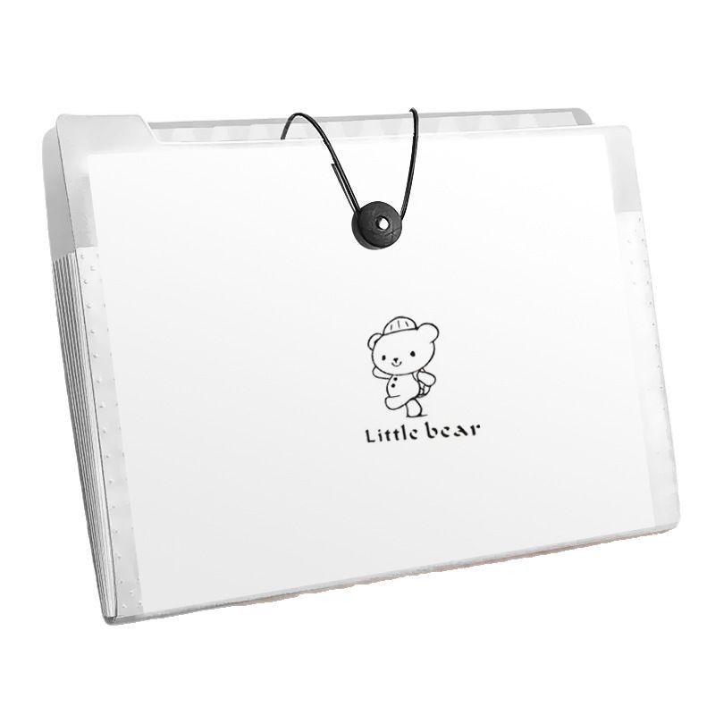 童益星 文件夹 小熊风琴包 12格 白色（单位：个）