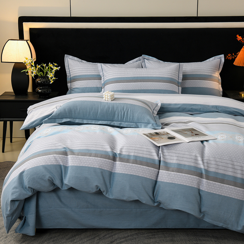 紫韵 &ldquo;时光正好&rdquo;100%加厚全棉四件套 ZY-TJ1865 被套：200*230cm 水蓝色（单位：套）