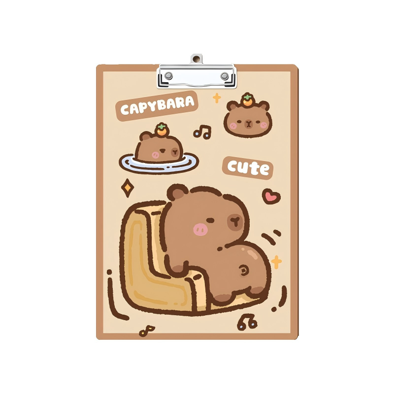 童益星 板夹 骑鳄鱼水豚 A4 棕色（单位：个）