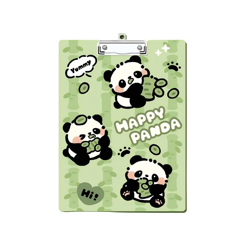 童益星 板夹 三只熊猫 A4 绿色（单位：个）