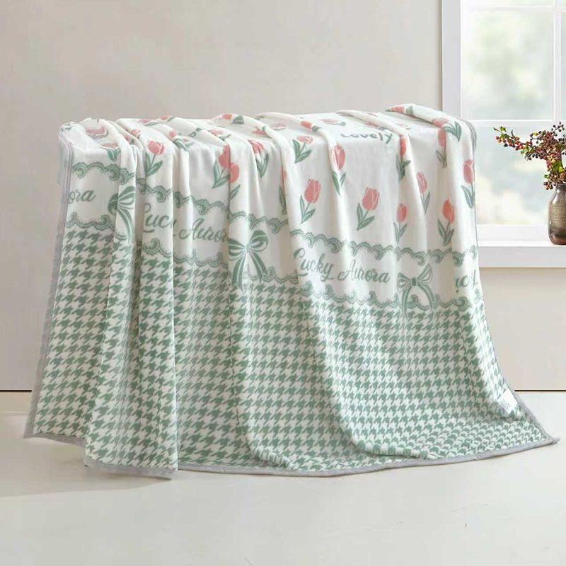 紫韵  花开如梦美肤毯    ZY-TD1837 180*200 cm  松石绿（单位：条）