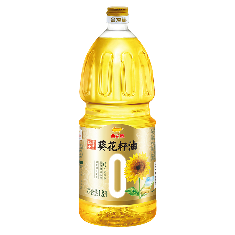 金龙鱼 葵花籽油 （零反） 阳光优+ 1.8L 金色（单位：瓶）